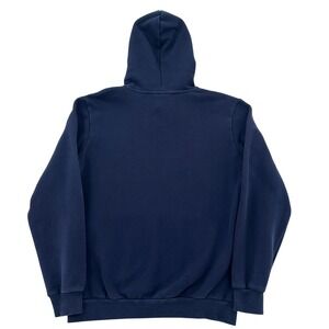 Puma Hoodie Navy Blue Women Sz S Pullover Sweatshirt Embossed Logo Cozy Soft